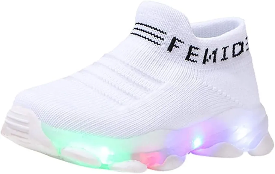 Toddler Sneakers,Kids Baby Boys Girls Bling Led Light Sport Shoes Children Mesh Luminous Sneakers Shoes