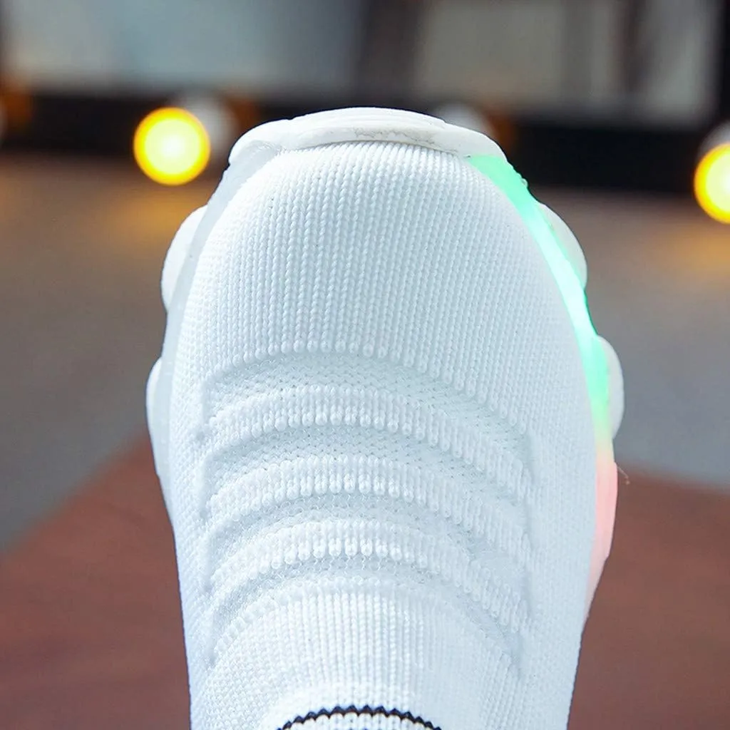 Toddler Sneakers,Kids Baby Boys Girls Bling Led Light Sport Shoes Children Mesh Luminous Sneakers Shoes