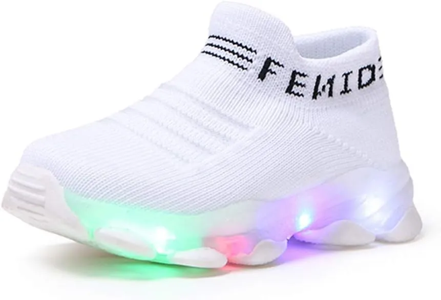 Toddler Sneakers,Kids Baby Boys Girls Bling Led Light Sport Shoes Children Mesh Luminous Sneakers Shoes