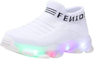 Toddler Sneakers,Kids Baby Boys Girls Bling Led Light Sport Shoes Children Mesh Luminous Sneakers Shoes