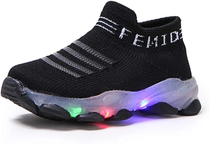 Toddler Sneakers,Kids Baby Boys Girls Bling Led Light Sport Shoes Children Mesh Luminous Sneakers Shoes