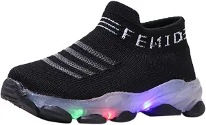 Toddler Sneakers,Kids Baby Boys Girls Bling Led Light Sport Shoes Children Mesh Luminous Sneakers Shoes