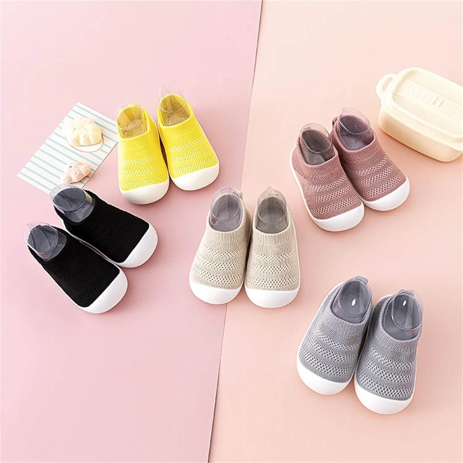 Toddler Sock Shoes Baby Walking Mesh Breathable Shoes Infant Slippers Boys & Girls Non-Slip First Walkers Sneakers