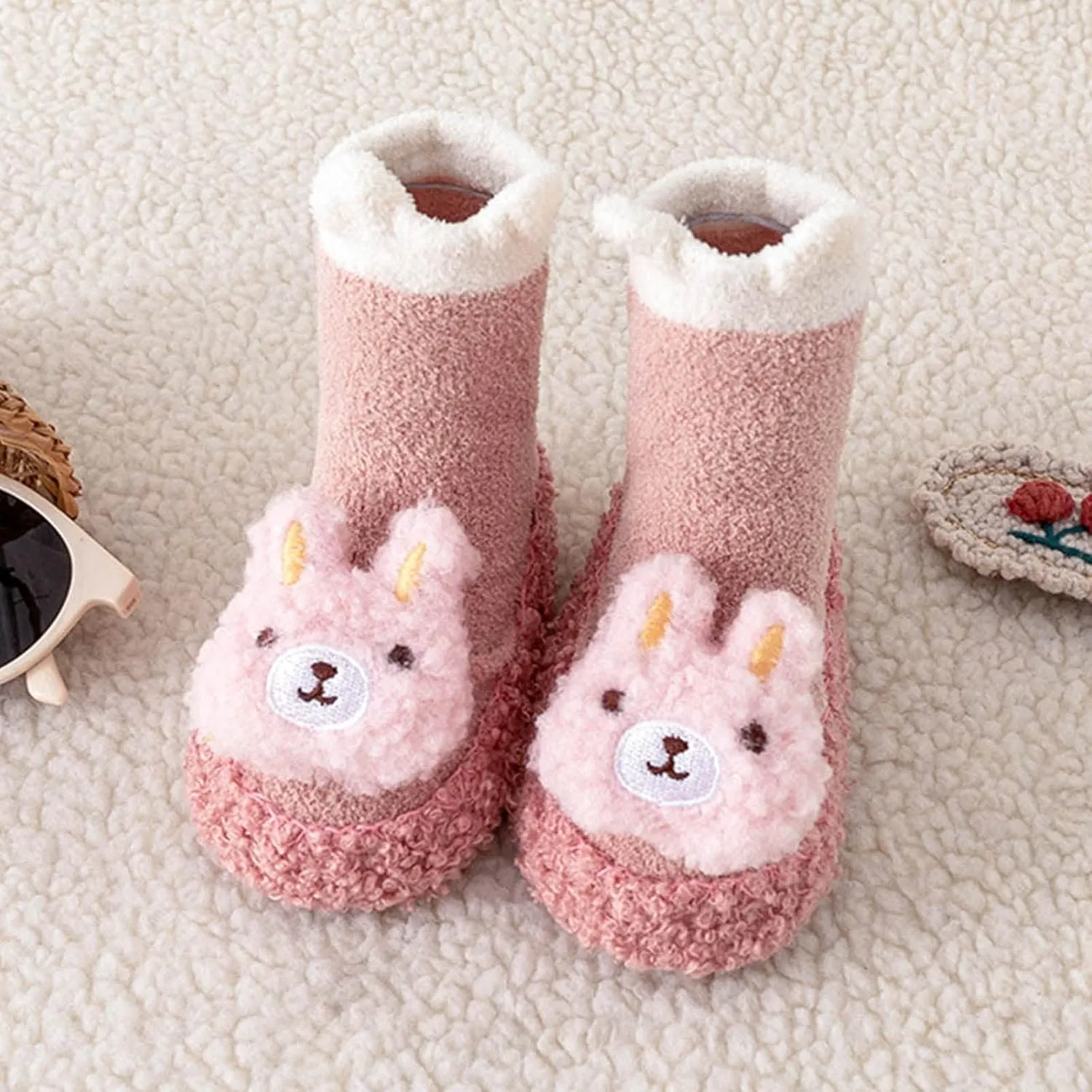 Toddler Sport Shoes Infant Toddler Shoes Boys Girls Baby Shoes Soft Sole Slip On Shoes Cute Animal (Pink, 12-18 Months)