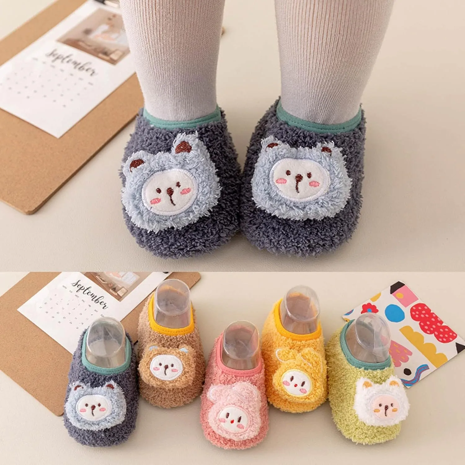 Toddler Wedding Shoes Toddler Shoes Boys Girls Baby Shoes Soft Sole Slip On Shoes Animal Decorate Toddler Shoes (Navy, 6-12 Months)
