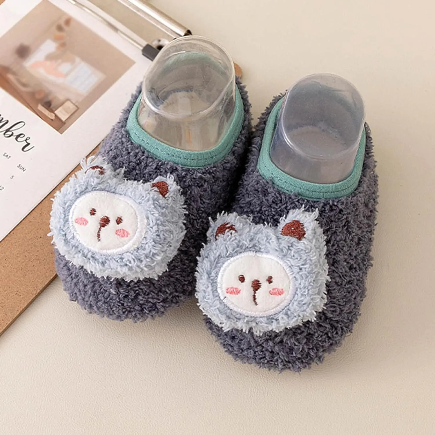Toddler Wedding Shoes Toddler Shoes Boys Girls Baby Shoes Soft Sole Slip On Shoes Animal Decorate Toddler Shoes (Navy, 6-12 Months)