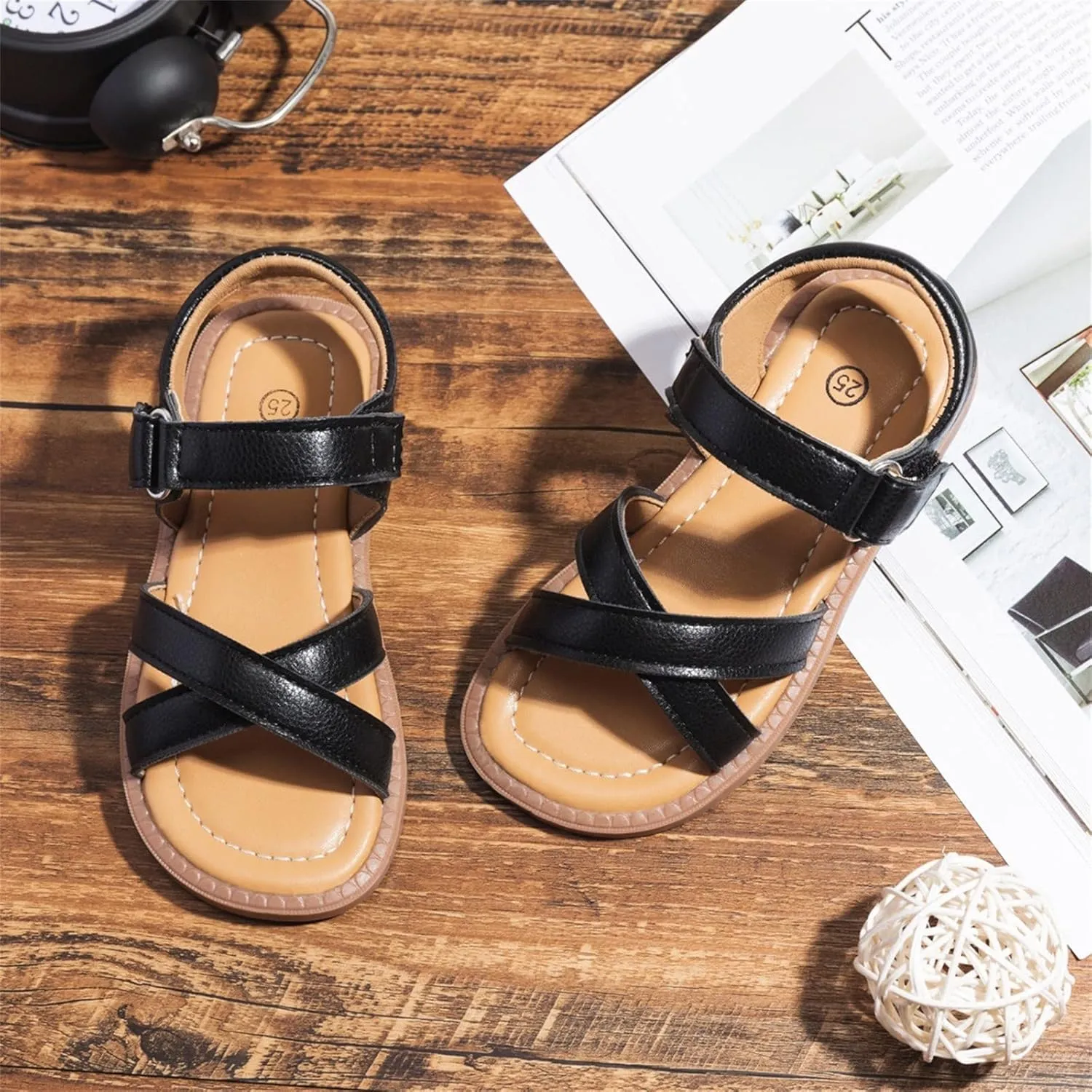 Toddler White Dress Shoes Soft Sole Sandals Beach Outdoor Flat Casual Sandals Light Up Shoes for Toddler Girls