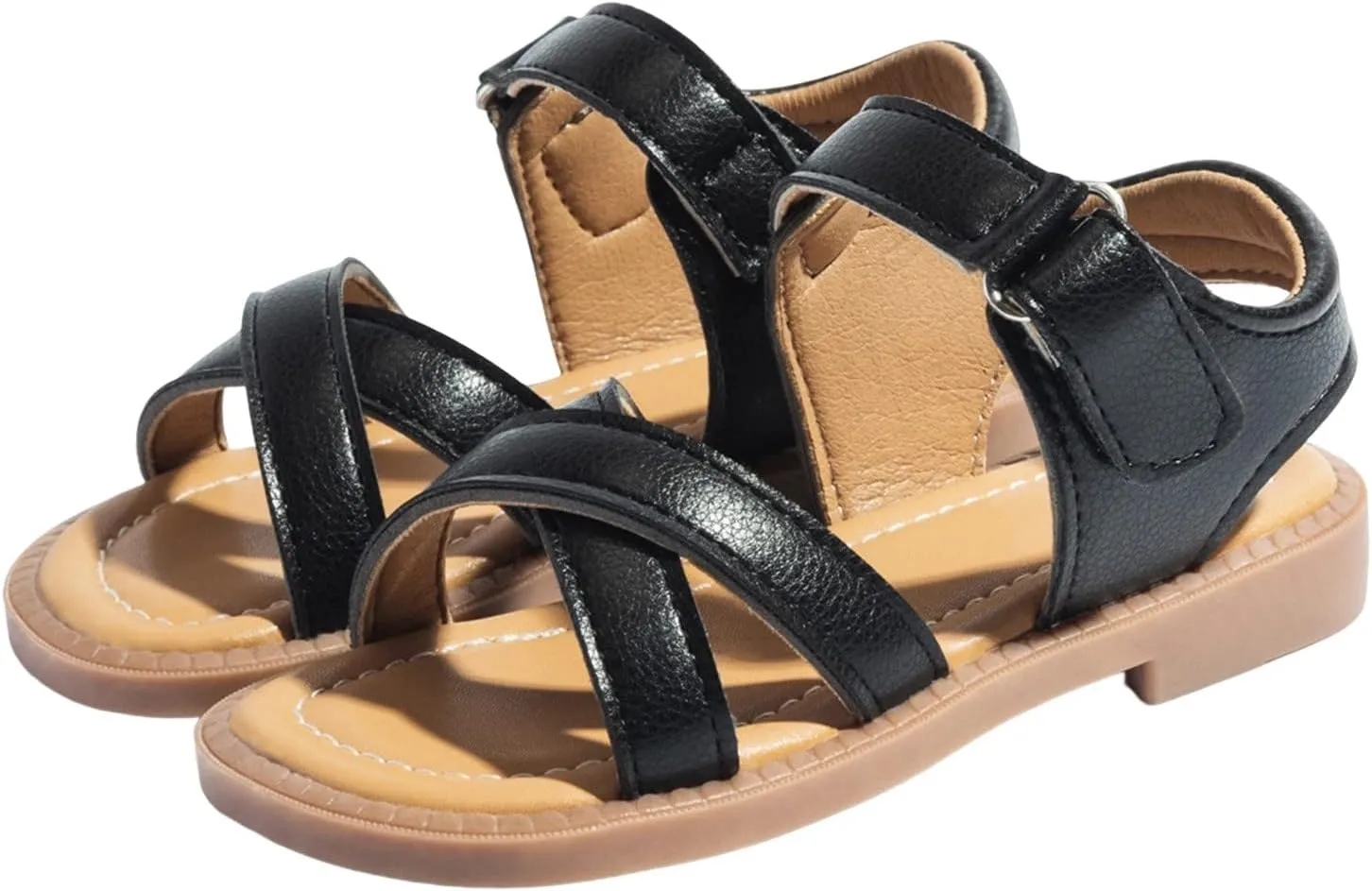 Toddler White Dress Shoes Soft Sole Sandals Beach Outdoor Flat Casual Sandals Light Up Shoes for Toddler Girls