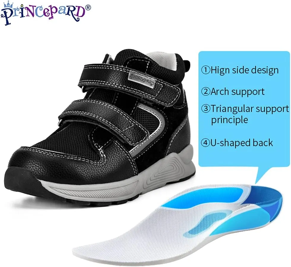 Toddlers Orthopedic ShoesKids High-top Corrective Sneakers for Boys and Girls with Arch and Ankle Support, Non-Slip Soles