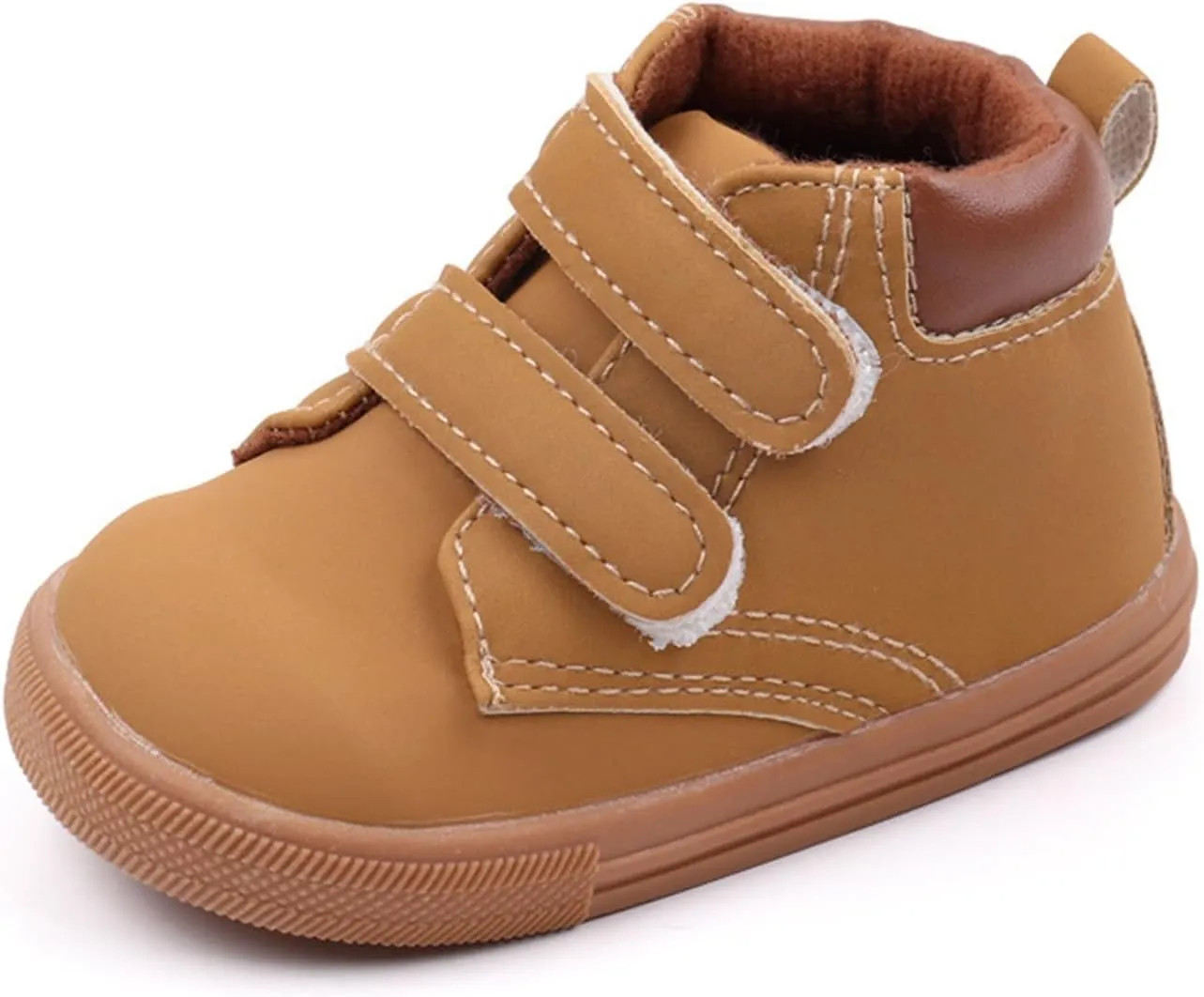 Unisex Baby Boys Girls High-Top Ankle Sneakers Soft Rubber Sole Infant Toddler Cowboy xford First Walking Shoes