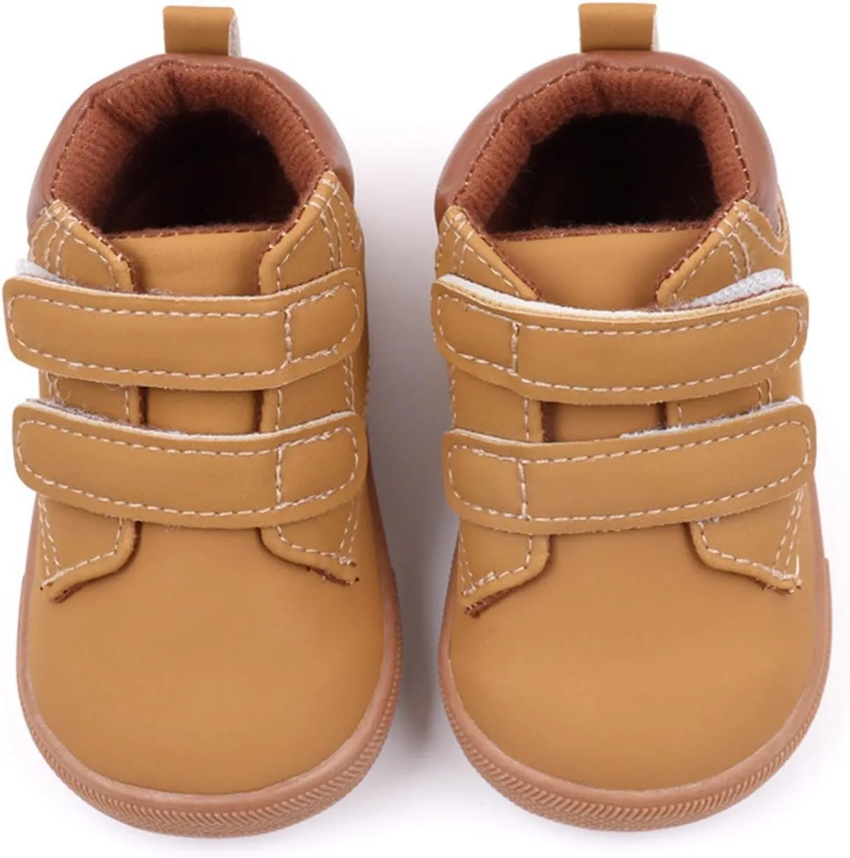 Unisex Baby Boys Girls High-Top Ankle Sneakers Soft Rubber Sole Infant Toddler Cowboy xford First Walking Shoes