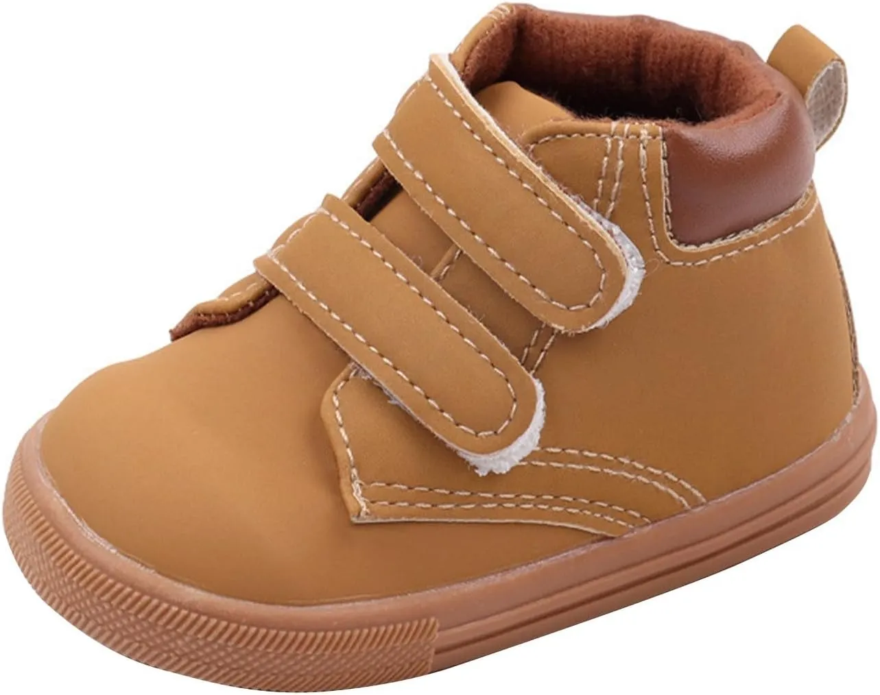 Unisex Baby Boys Girls High-Top Ankle Sneakers Soft Rubber Sole Infant Toddler Cowboy xford First Walking Shoes