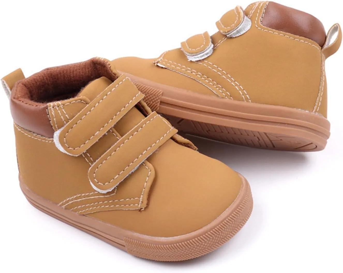 Unisex Baby Boys Girls High-Top Ankle Sneakers Soft Rubber Sole Infant Toddler Cowboy xford First Walking Shoes