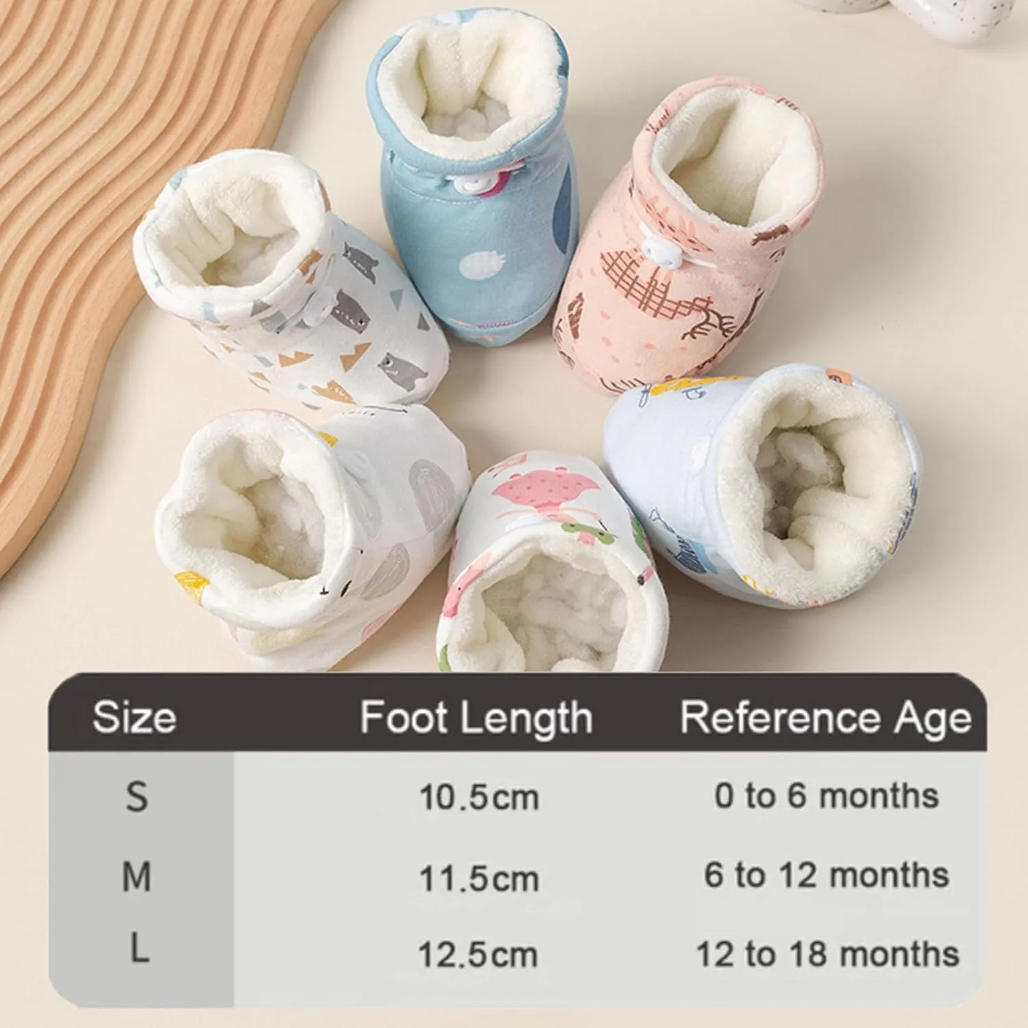 Warm Fur Baby Boots, Baby Cartoon Plush Cotton Toddler Shoes, Soft Sole Walking Booties for Baby Boy Girl (Pink,0-6 Months)