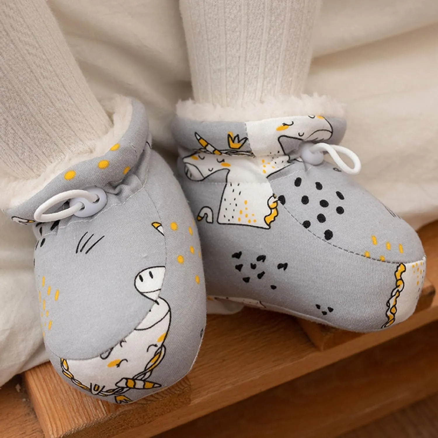 Warm Fur Baby Boots, Baby Cartoon Plush Cotton Toddler Shoes, Soft Sole Walking Booties for Baby Boy Girl (Pink,0-6 Months)