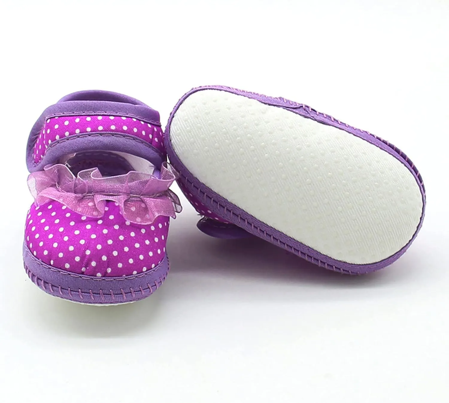 Warm Girls Sole Dot Infant Prewalker Soft Lace Baby Shoes Casual Baby Shoes Size 9 Toddler Girl Shoe (Purple, 13)