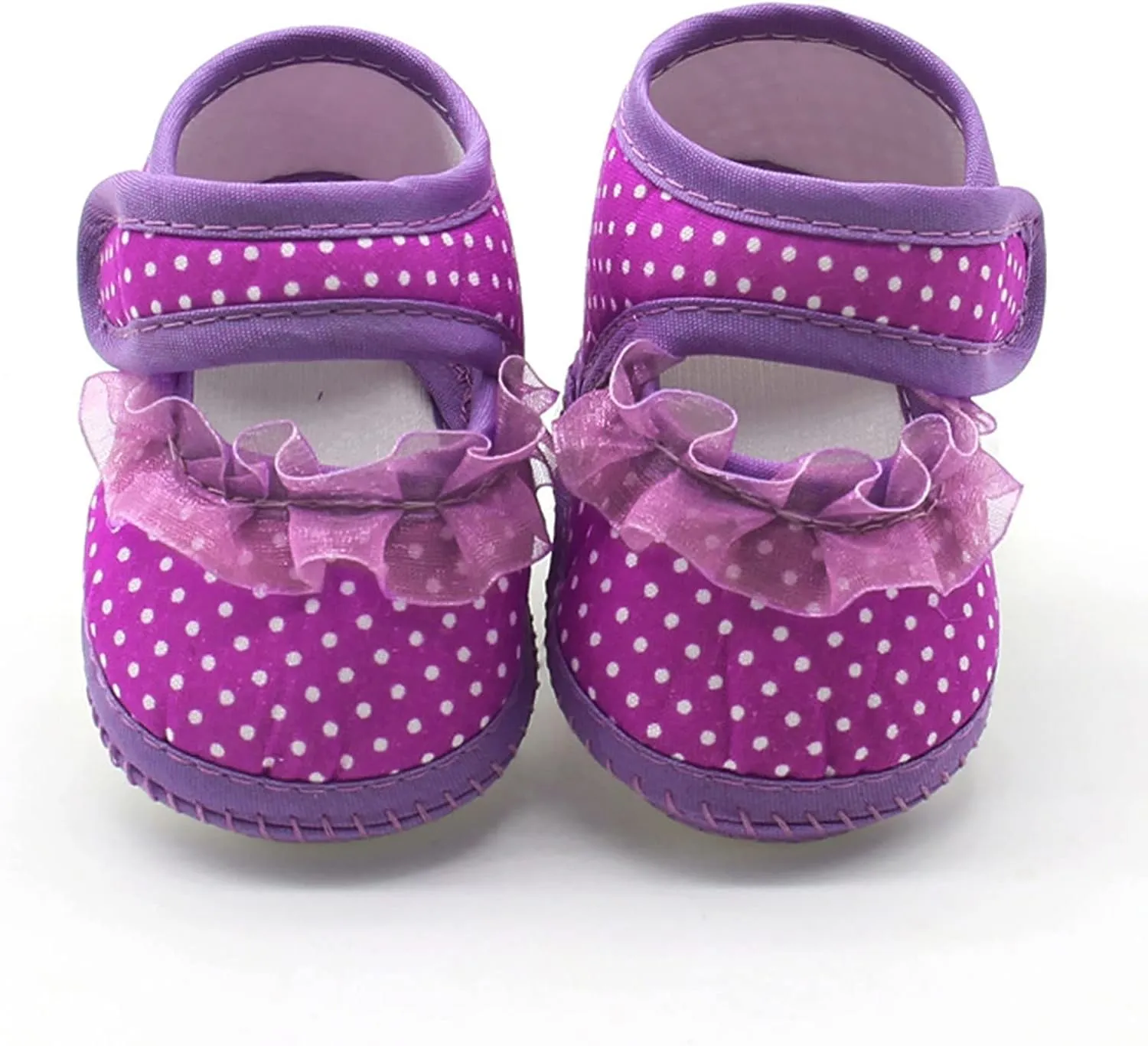 Warm Girls Sole Dot Infant Prewalker Soft Lace Baby Shoes Casual Baby Shoes Size 9 Toddler Girl Shoe (Purple, 13)