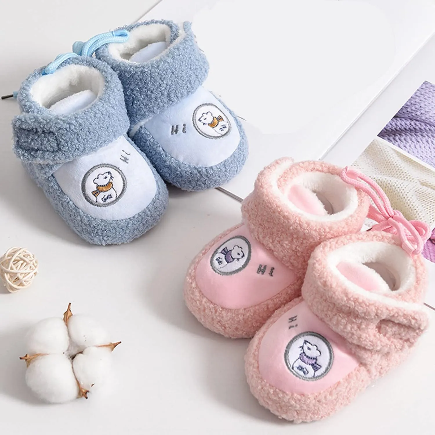 Warm Winter Baby Shoes Cartoon Shape Christmas Baby Shoes Baby Soft Sole Shoes Open to Booties