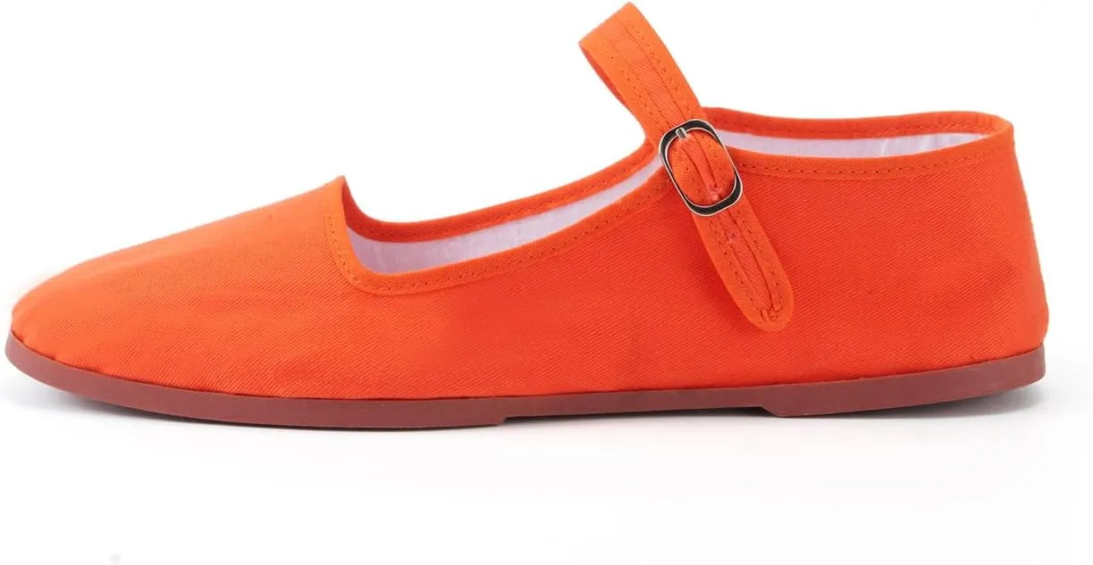 Womens Cotton Mary Janes, Classic China Flats, Chinese Slippers, Kung Fu China Baby Doll Tai Chi Shoes