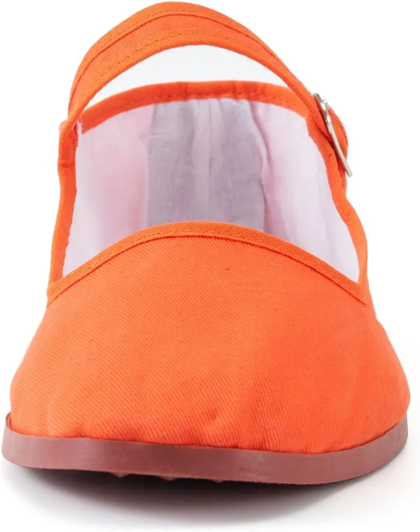 Womens Cotton Mary Janes, Classic China Flats, Chinese Slippers, Kung Fu China Baby Doll Tai Chi Shoes