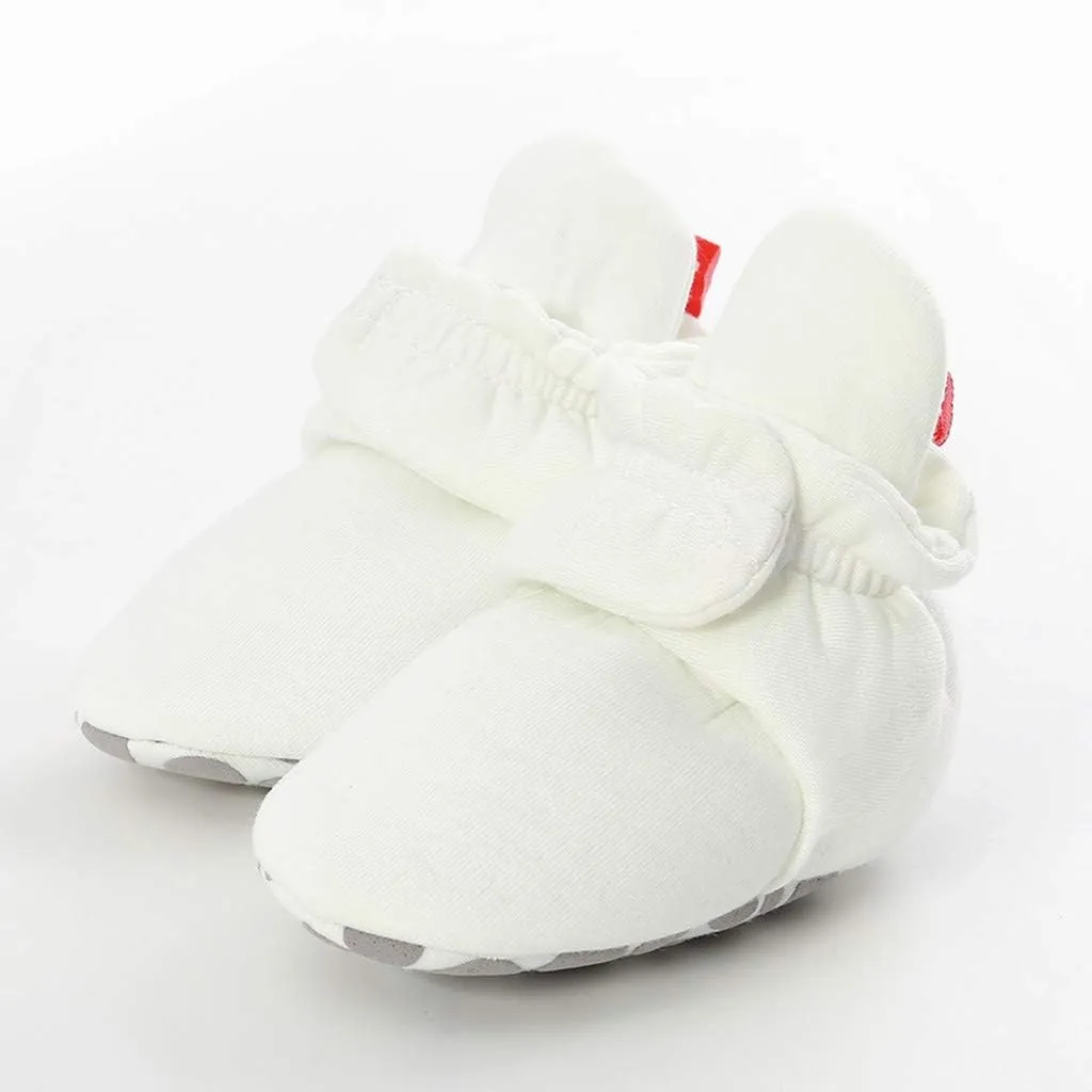 WUAI Newborn Infant Baby Girls Boys Cotton Booties Soft Sole Slippers Shoes Non-Skid Sock Boots Grippers As Gift