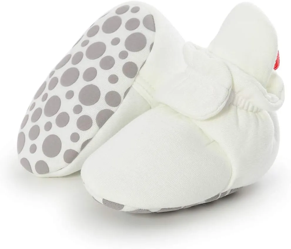 WUAI Newborn Infant Baby Girls Boys Cotton Booties Soft Sole Slippers Shoes Non-Skid Sock Boots Grippers As Gift