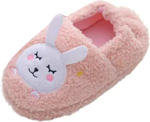 XIMIN Toddler Kids Baby Warm Shoes Boys Girls Cartoon Soft-Soled Slippers Soft Sole Anti-slip Slippers Lightweight Shoes